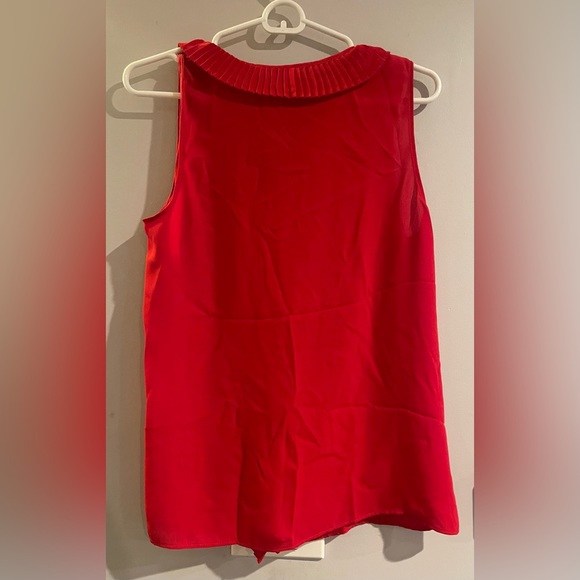 Banana Republic Red Ruffle Blouse NWOT - Picture 2 of 4